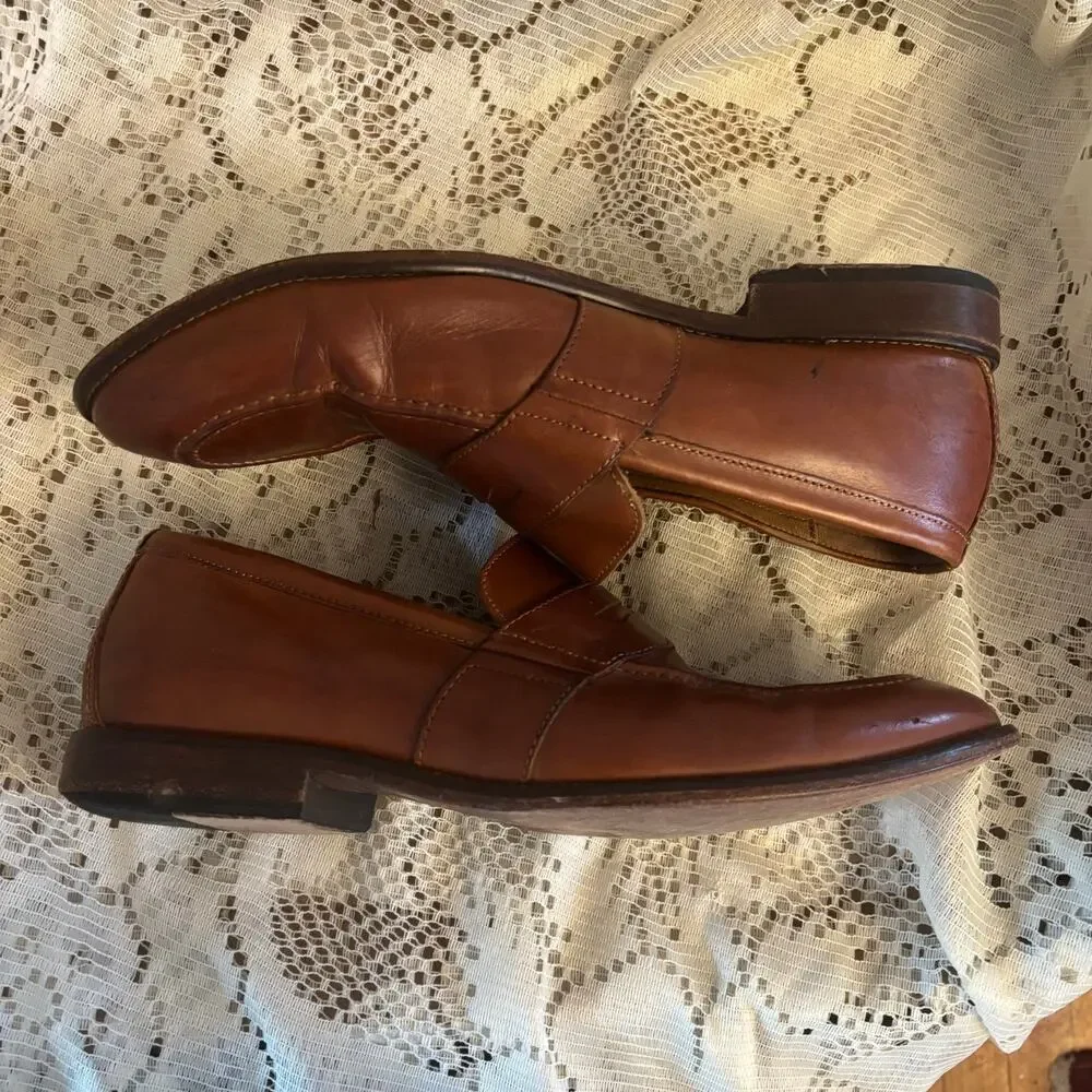 Johnston & Murphy 1850 Men's 10.5 US Brown Penny Loafer Shoes